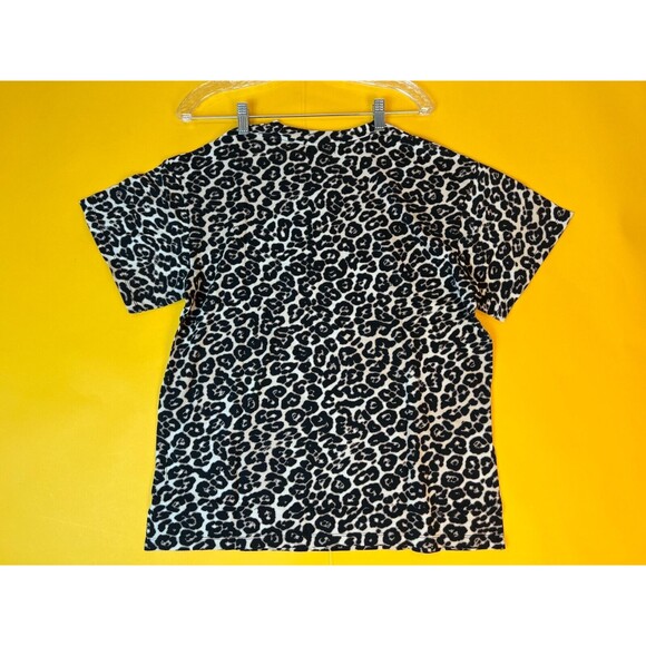 AFRM Helo Oversized Tee T-Shirt Top Womens S Leopard Print Brown Crew Neck NWT - Picture 7 of 8